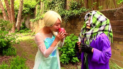 Spiderman & Elsa vs Maleficent: Sleeping Beauty Poison Apple Superheroes in real life