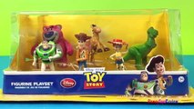 Toy Story Figurine Set Bullseye Woody Rex the Dinosaur Disney movie toys by DisneyToysReview