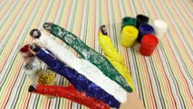 Finger Painting Learn Colors for Children Body Paint Squishy Balls Playfoam Surprise Eggs Toys