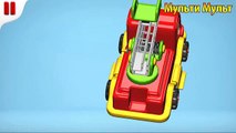 Cartoons for children about cars. Construction game.Конструктор собираем пожарную машину