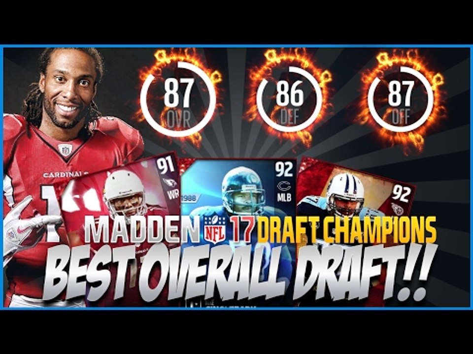 HIGHEST RATED DRAFT! Madden NFL 17 Draft Champions Updated Draft