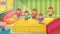 Five Little Monkeys Jumping on the Bed Nursery Rhyme - Cartoon Animation Rhymes Songs for Children