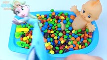 Elza Frozen Disney Baby Doll Bath Time Candy Skittles Learn Colours Hulk Paw Patrol Monster High