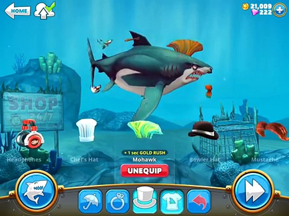Hungry Shark World Punk Set Gameplay Great White Shark
