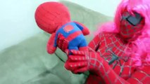 Spider Kid & Spider Baby Poop Colored Balls vs Joker w/ Spiderman, Frozen Elsa Superhero Compilation