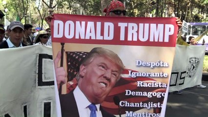 Miles de mexicanos protestan contra Trump