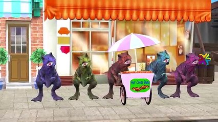 T-Rex Finger Family | If You Are Happy And You Know It | Dinosaur Hot Cross Buns Nursery Rhymes