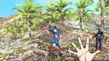 Colors Captain america dinosaur vs tiger Hulk Finger family rhymes - Colors Ironman finger Family 3D
