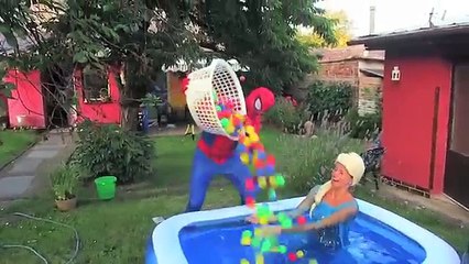 Spiderman & Frozen Elsa vs Slime & Gelli Baff! w/ Joker, Maleficent Bath! Funny Superhero