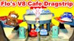 Disney Pixar Cars Flo's V 8 Cafe Dragstrip with Lightning McQueen Action Shifters Playset