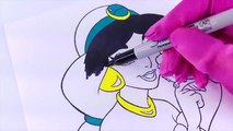 Принцесса Жасмин Раскраски Страницы! Развлечение-Раскраска для детей малышей детей
