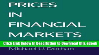 [Read Book] Prices in Financial Markets Mobi
