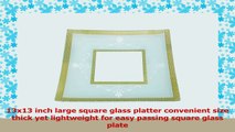 GAC Large 13 Inch Tempered Glass Tray Square Glass Platter Break and Chip Resistant  ac9a3f39