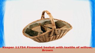 Kesper 11754 Firewood basket with textile of willow Brown 236b55c1