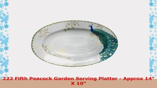 222 Fifth Peacock Garden Serving Platter  Approx 14 X 10 ed0290e0