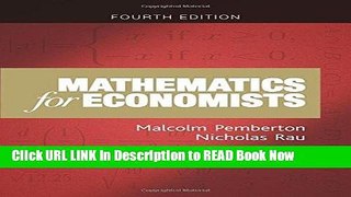 [Popular Books] Mathematics for Economists: An Introductory Textbook FULL eBook