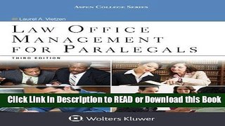 PDF [FREE] DOWNLOAD Law Office Management for Paralegals (Aspen College Series) Read Online