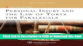 BEST PDF Personal Injury and the Law of Torts for Paralegals, Second Edition (Aspen College) Read