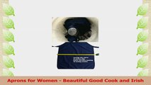 G4FF  Beautiful Good Cook and Irish  Apron  Blue Embroidered Adjustable Fits ML d738d522