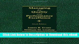 [Read Book] Managing for Quality and Performance Excellence Kindle