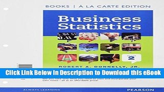 DOWNLOAD Business Statistics Student Value Edition Plus NEW MyStatLab with Pearson eText -- Access