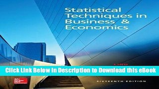 [Read Book] Statistical Techniques in Business and Economics, 16th Edition Kindle