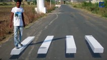 3D Zebra Crossing Stuns Villagers