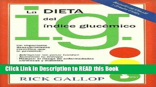 PDF Online La Dieta del Indice Glucemico / The G. I. Diet: The Easy, Healthy Way to Permanent
