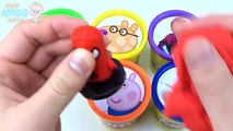 Сups Stacking Toys Play Doh Clay Elsa Frozen Spiderman Peppa Pig Learn Colors for Kids