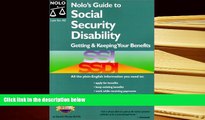 Kindle eBooks  Nolo s Guide to Social Security Disability: Getting   Keeping Your Benefits (Nolo s