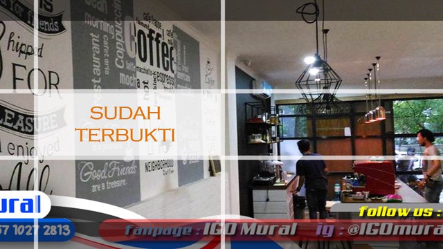 Hiasan Dinding Cafe Keren | Lukisan Dinding Cafe Hitam Putih | WA +62 857 1027 2813