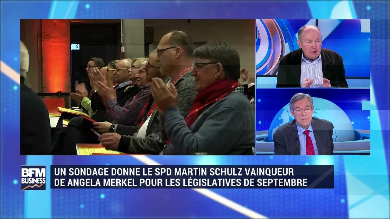 Sondage : Martin Schulz devant Angela Merkel po...