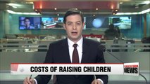 Survey finds Korea's monthly child-rearing costs average US$930: MOGEF