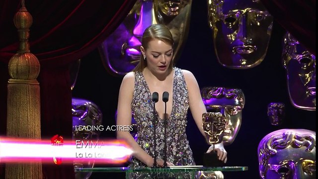 Emma Stone wins Best Leading Actress BAFTA for La La Land - The British Academy Film Awards 2017 - BBC