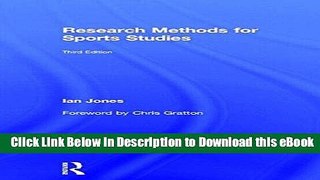 [Read Book] Research Methods for Sports Studies: Third Edition Kindle
