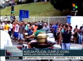 Brasil: huelga de policía militar en Espírito Santo cumple 10 días