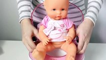 591 Baby Doll Magic Potty Training Poops & Pees Nenuco Baby Girl Diaper Potty Time Toy Toilet To