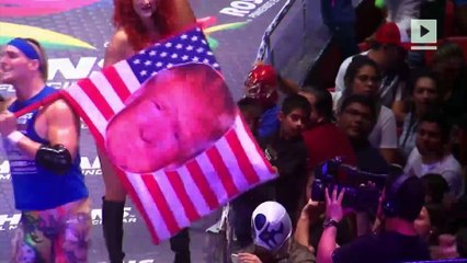 This wrestler is actually using Donald Trump as his gimmick