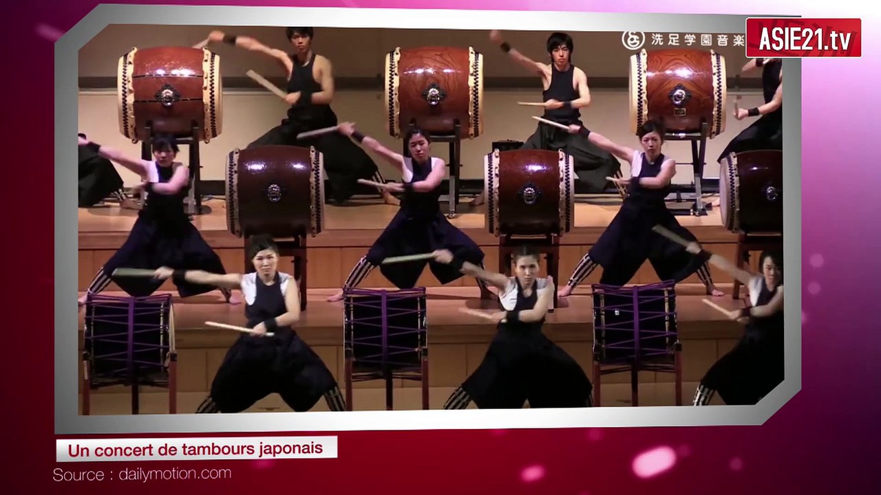 Un concert de tambours japonais