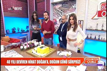 40 yılı deviren Nihat Doğan'a canlı yayında doğum günü sürprizi