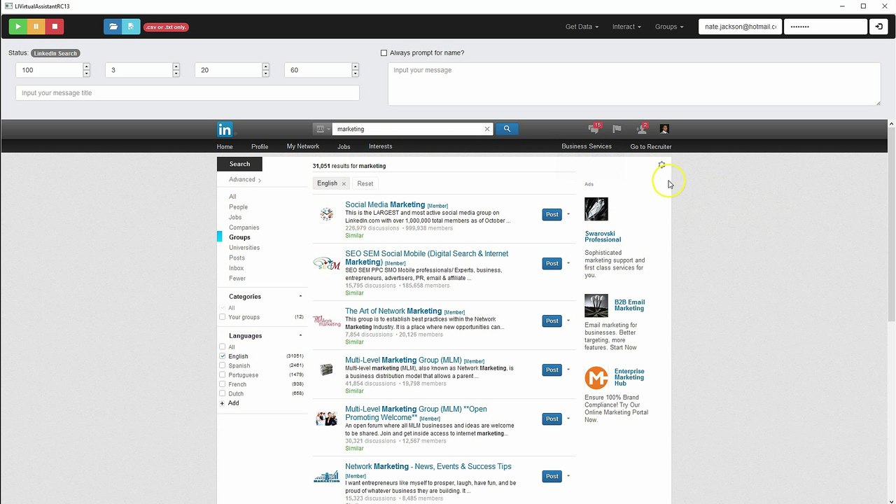 Search Groups on LinkedIn