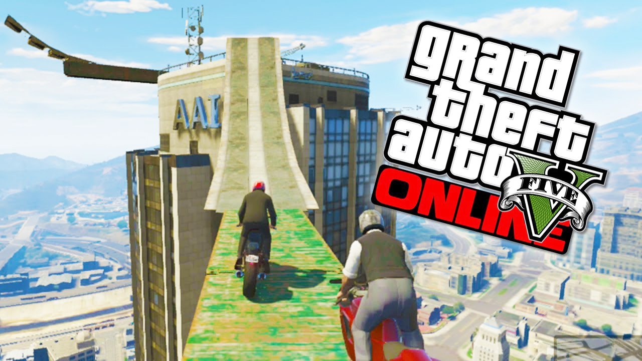 SKY HIGH RAMPS! (GTA 5 Funny Moments)