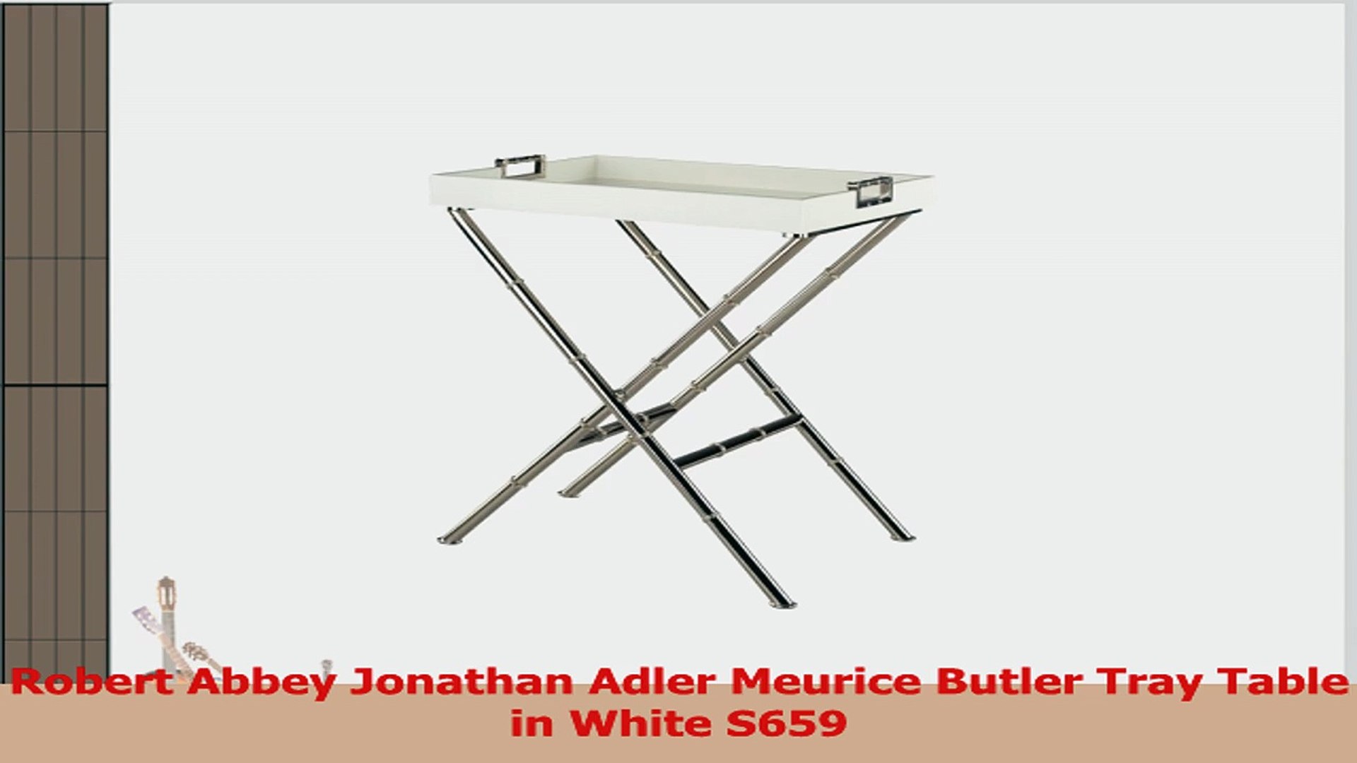 Robert Abbey Jonathan Adler Meurice Butler Tray Table In White