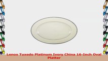 Lenox Tuxedo Platinum Ivory China 16Inch Oval Platter 608bf463