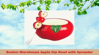 Boston Warehouse Apple Dip Bowl with Spreader 62b26afc