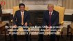 Quand Donald Trump broye la main du premier ministre japonais Shinzō Abe