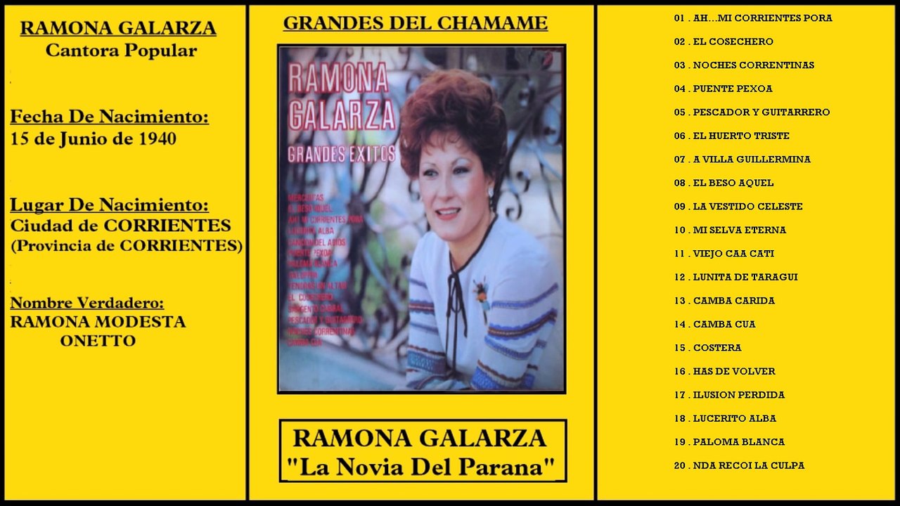 RAMONA GALARZA _ 20 Grandes Exitos De Oro ..