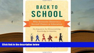 Audiobook  Back to School: Why Everyone Deserves A Second Chance at Education Pre Order