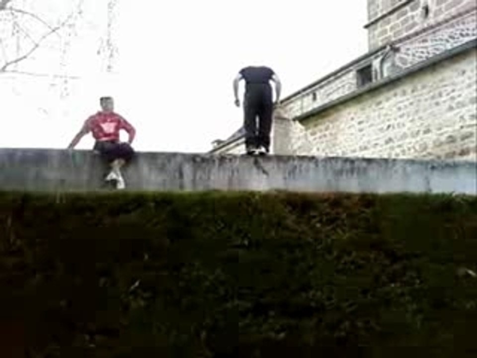 Salto arriere par dessus haie tony  soleym