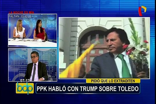 Nakazaki sobre caso Alejandro Toledo: “Proceso de extradición en EEUU puede durar un año”